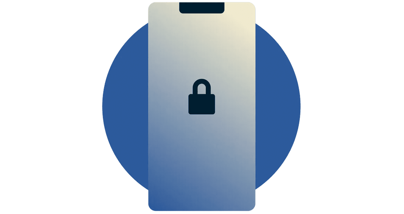 Icono de bloqueo en un dispositivo móvil